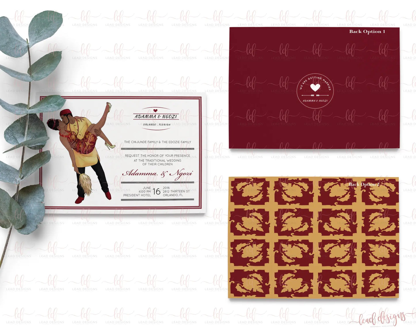 Ada Elegant Igbo Traditional Wedding Invitation Detailed Invitations