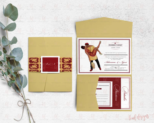 Ada Elegant Igbo Traditional Wedding Invitation Detailed Invitations