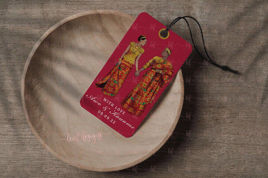 Ahou Favor Tag African Traditional Wedding Detailed Favor Tag