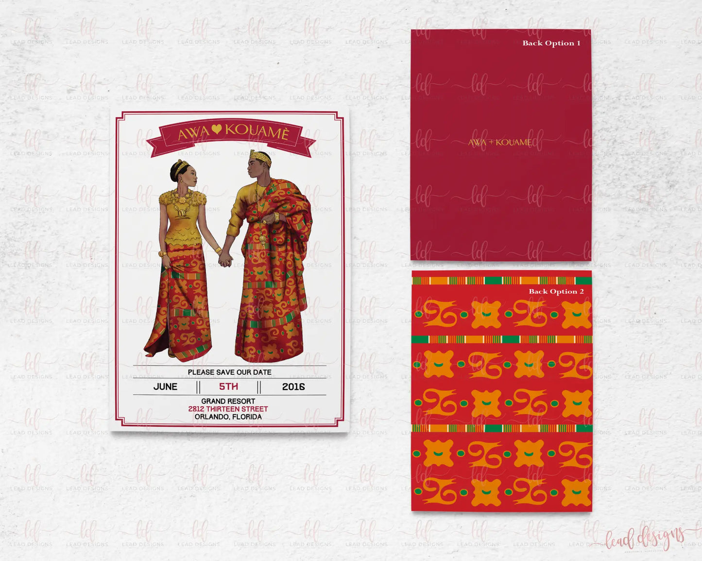 Ahou Save The Date African Traditional Wedding Detailed