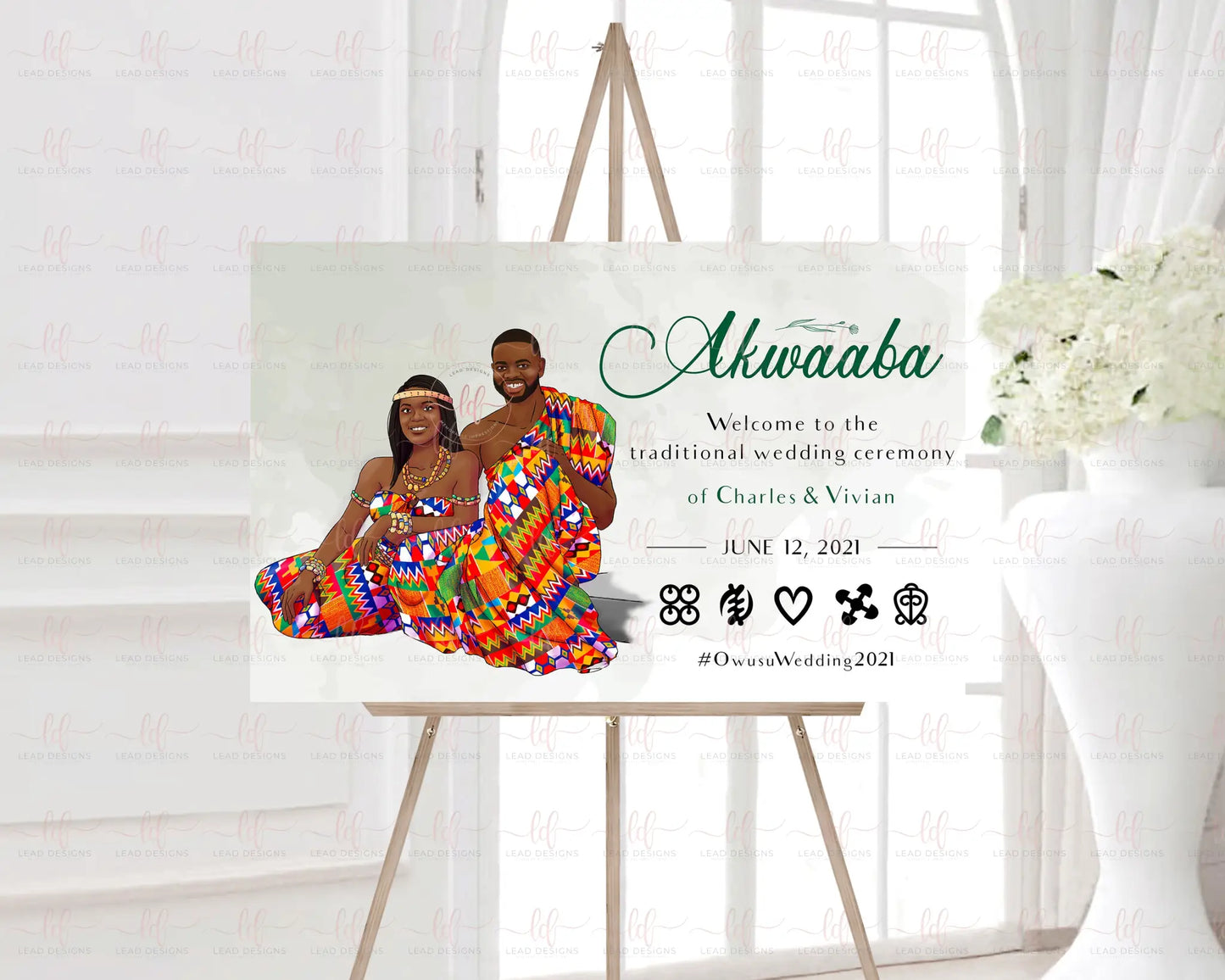 adinkara symbols welcome signs for traditional weddings Gye Nyame Sankofa