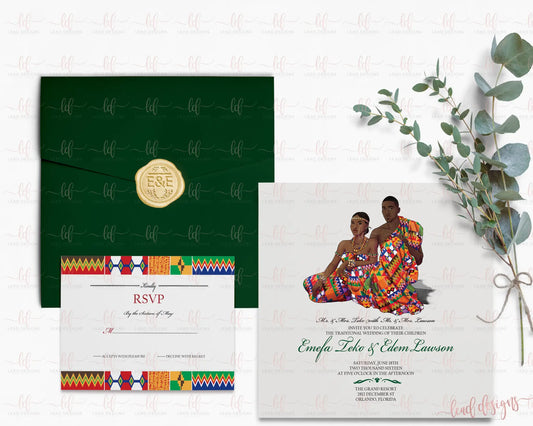 Akou Invitation Celebrate Your Traditional Wedding Detailed Invitations