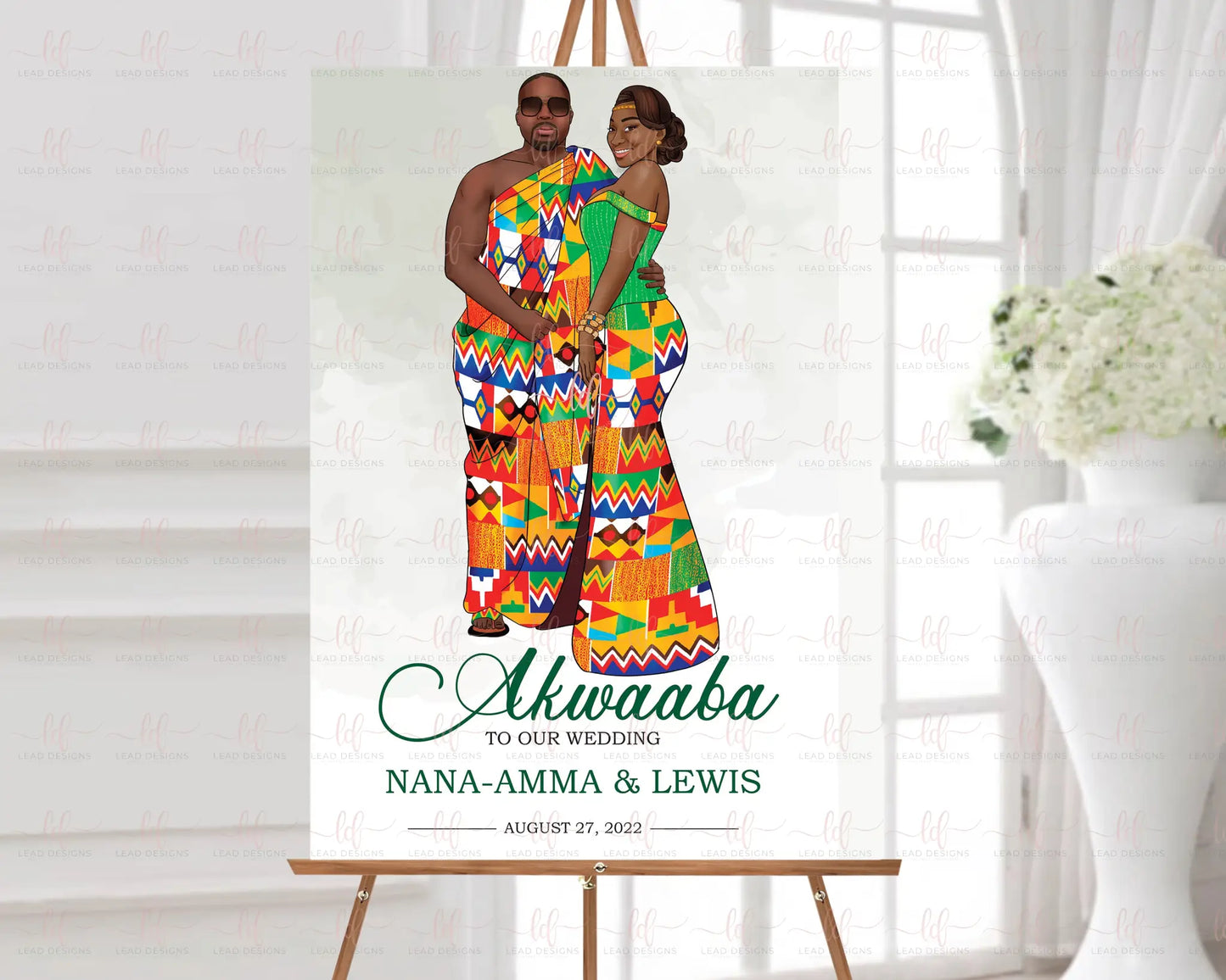 Bako Nigerian Traditional Wedding Welcome Sign | Customizable & Digital Detailed