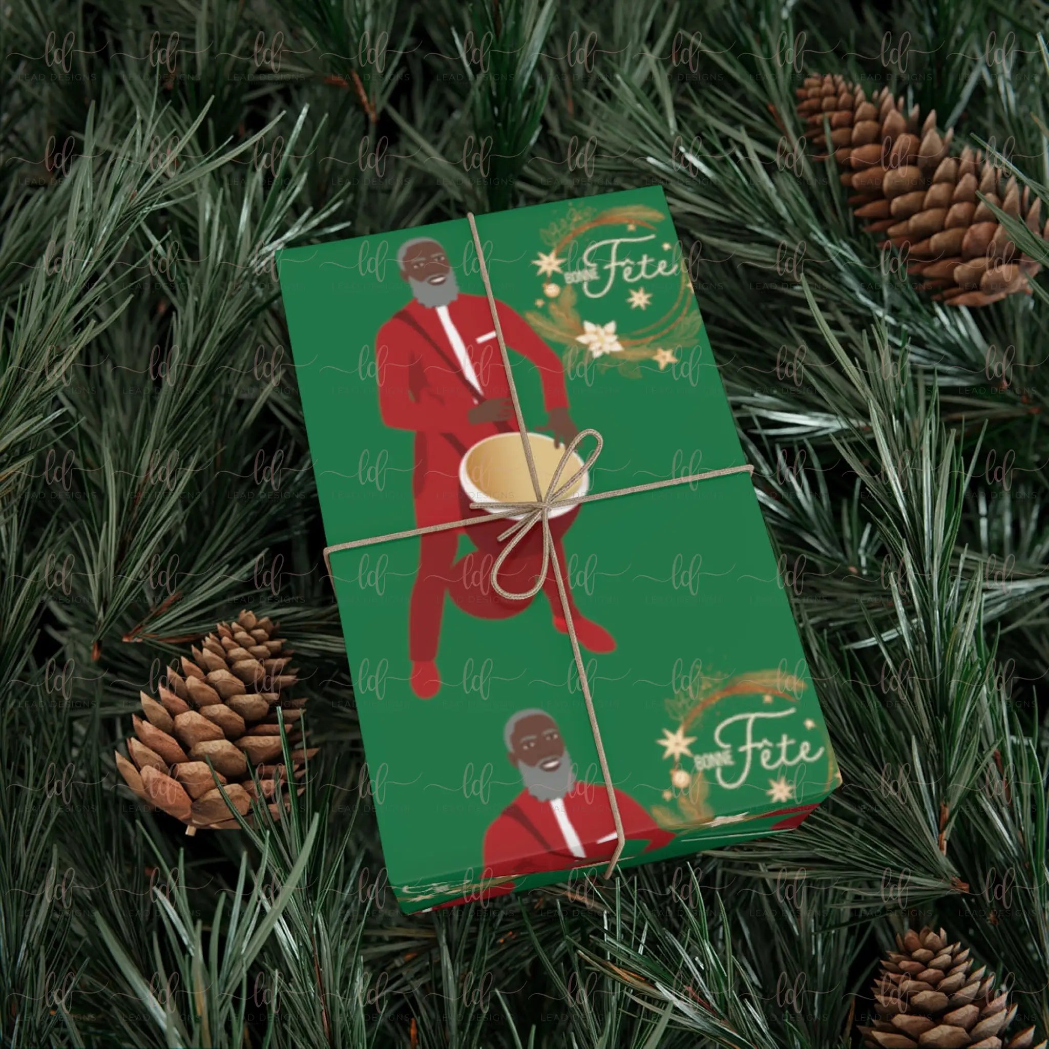 Deweneti - Gift Wrapping Paper Sheet 30 X 20 / Satin Christmas Wrapping Paper