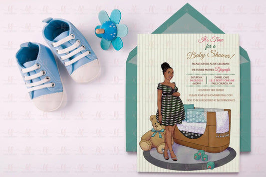 Djignefa La Maman Baby Shower Invitation Baby Shower