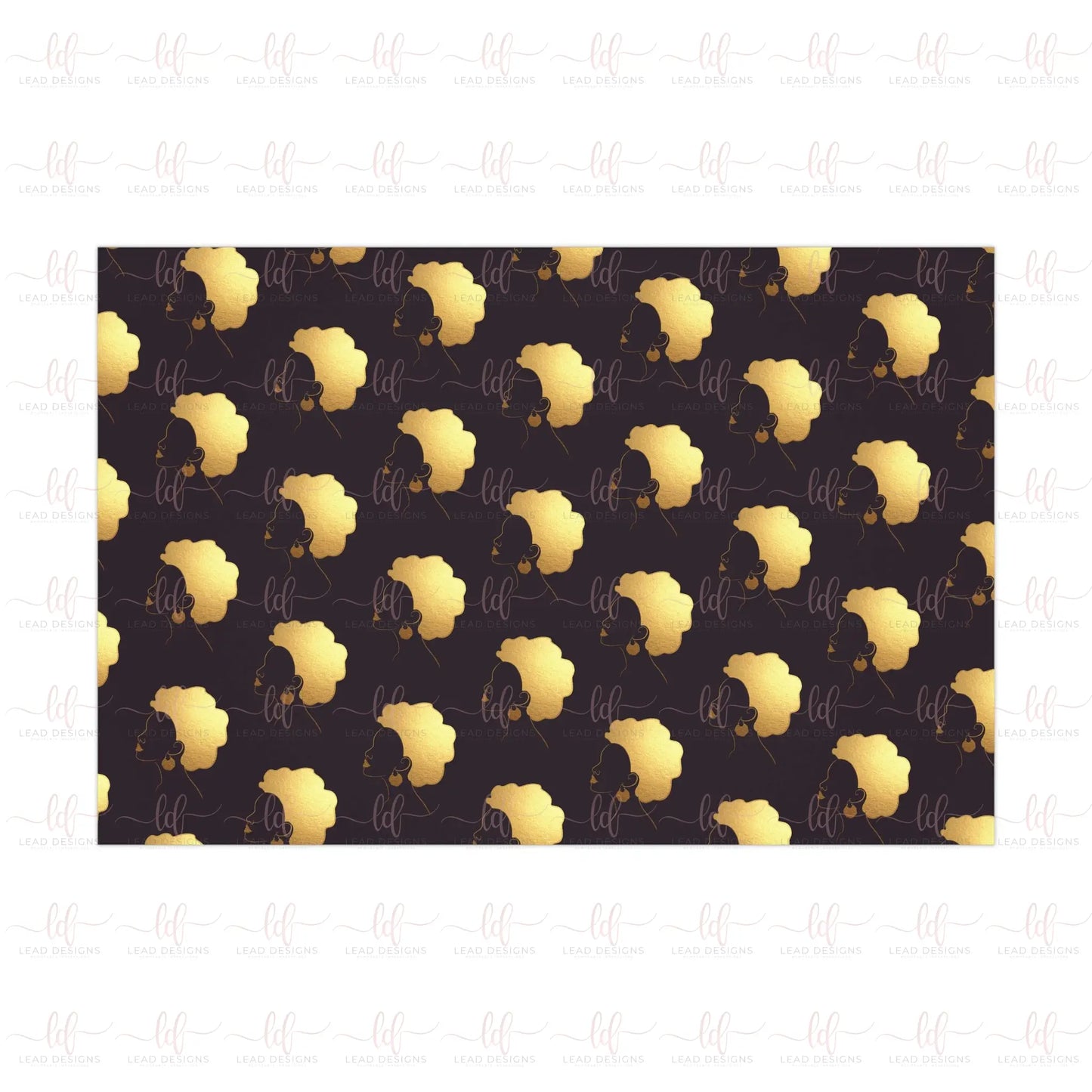 Golden Woman - Gift Wrapping Paper Sheet 30 X 20 / Satin Home Decor