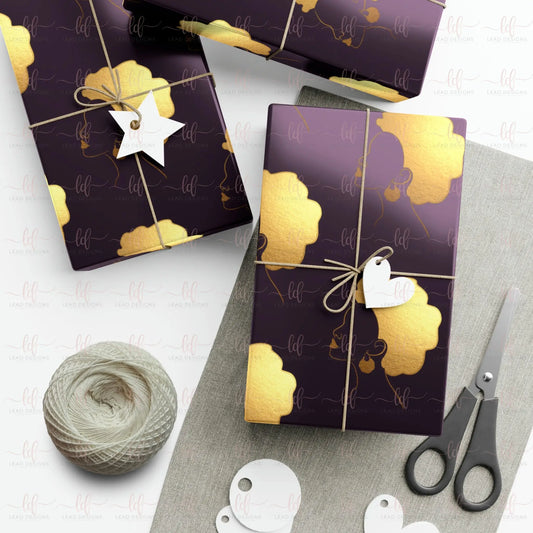 Golden Woman - Gift Wrapping Paper Sheet Home Decor