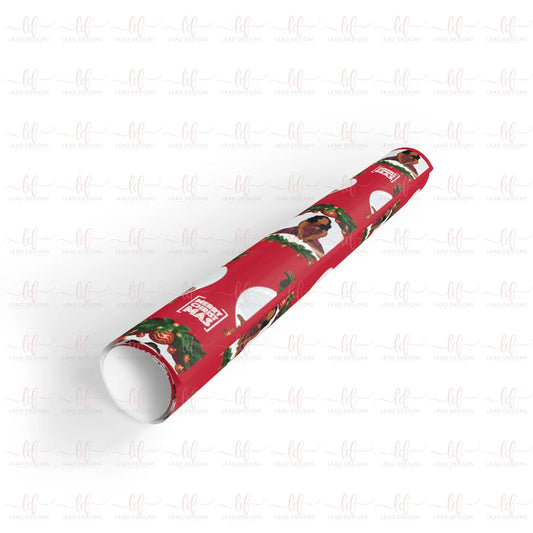 Lady In An Ornament- Gift Wrapping Paper Sheet Christmas Wrapping Paper