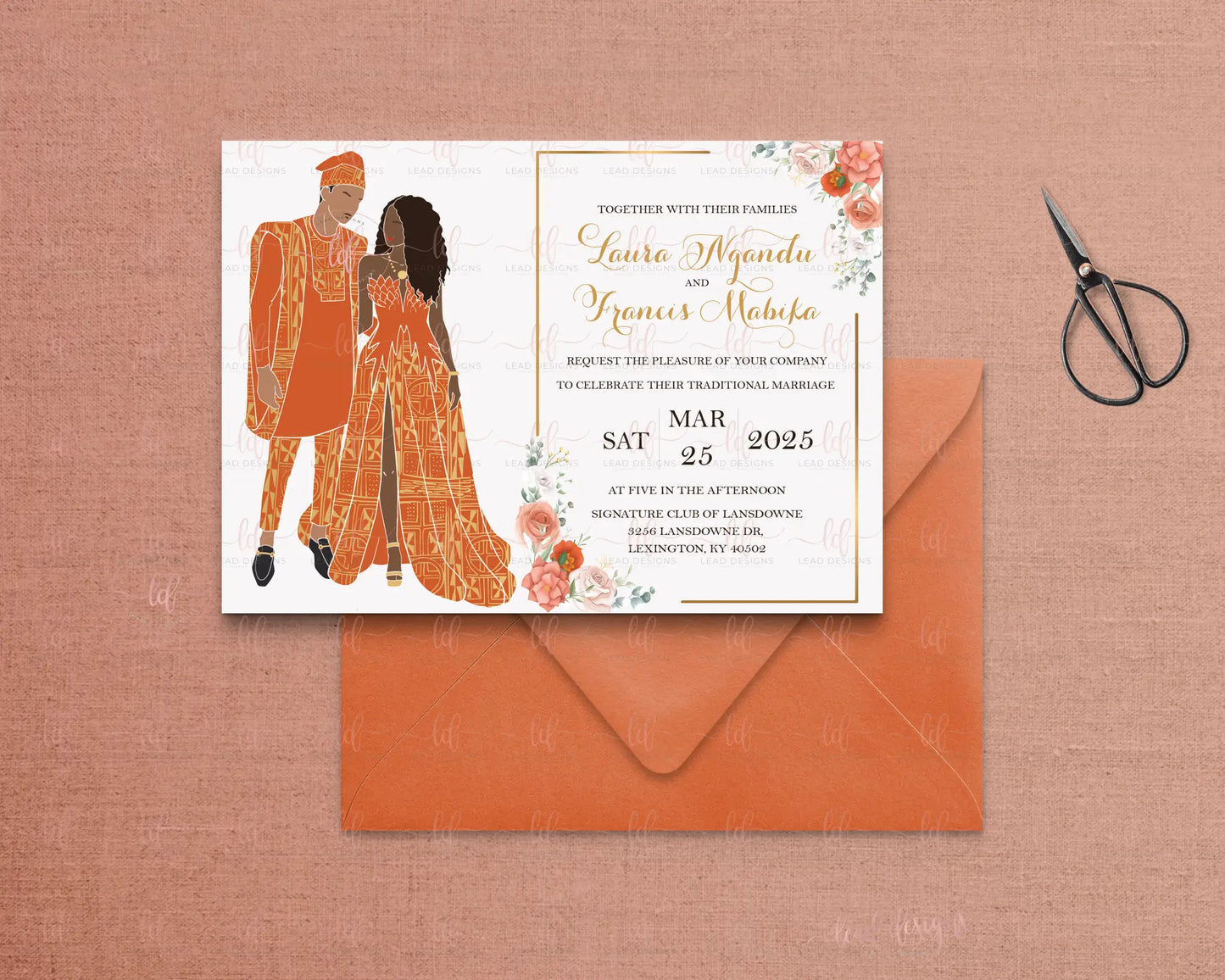 Traditional African Wedding Invitation