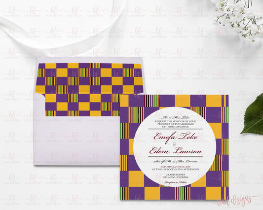 Royale Invitation African Traditional Wedding Pattern Invitation