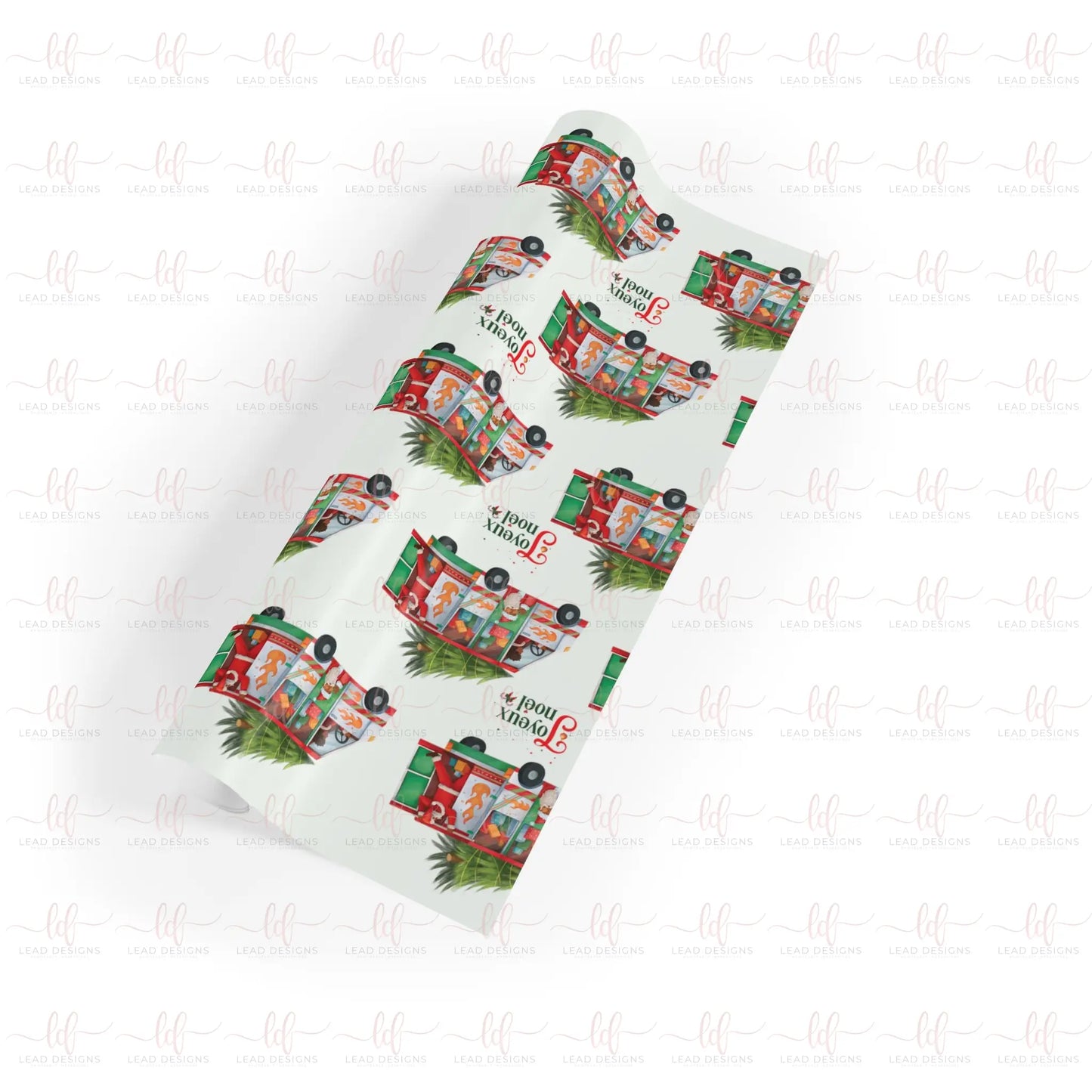 Santa Dans Un Gbaka- Gift Wrapping Paper Sheet Christmas Wrapping Paper