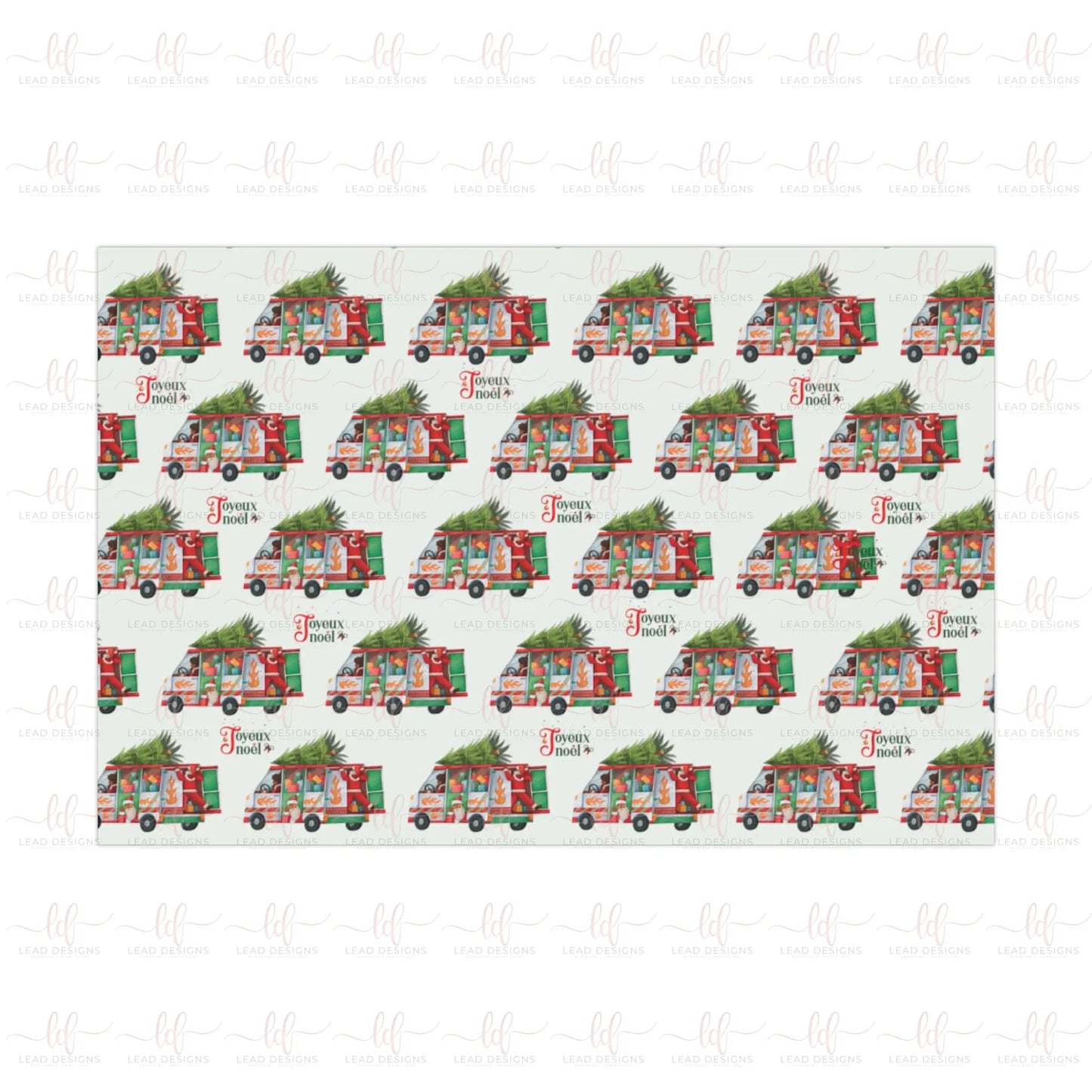 Santa Dans Un Gbaka- Gift Wrapping Paper Sheet Christmas Wrapping Paper