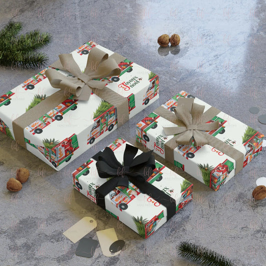 Santa Dans Un Gbaka- Gift Wrapping Paper Sheet Christmas Wrapping Paper