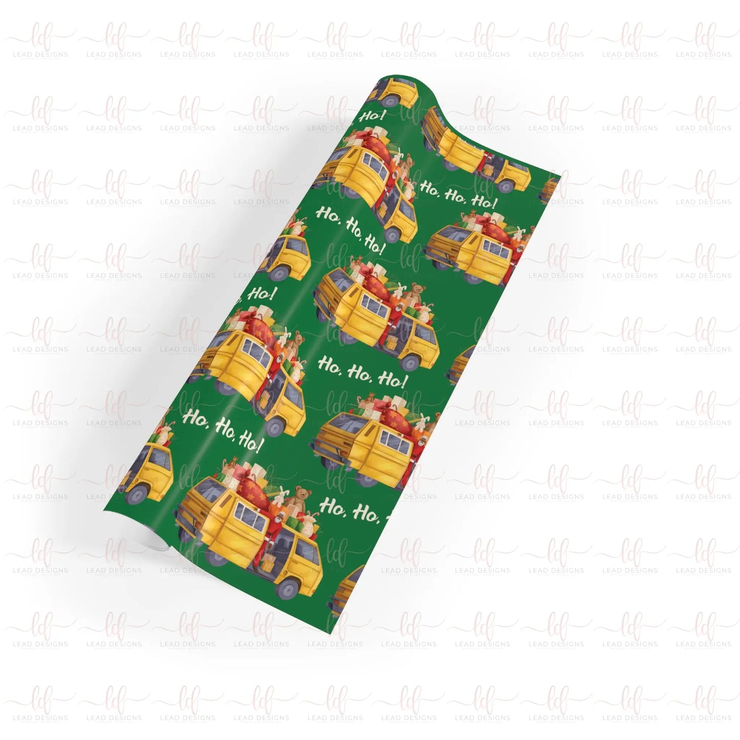 Santa In A Molue - Gift Wrapping Paper Sheet Christmas Wrapping Paper