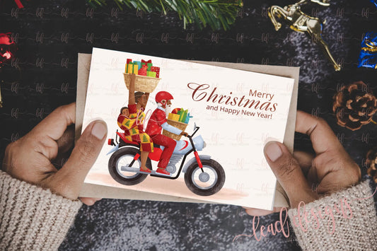 Santa Sur Son Zemidjan Christmas Card Chritsmas Card