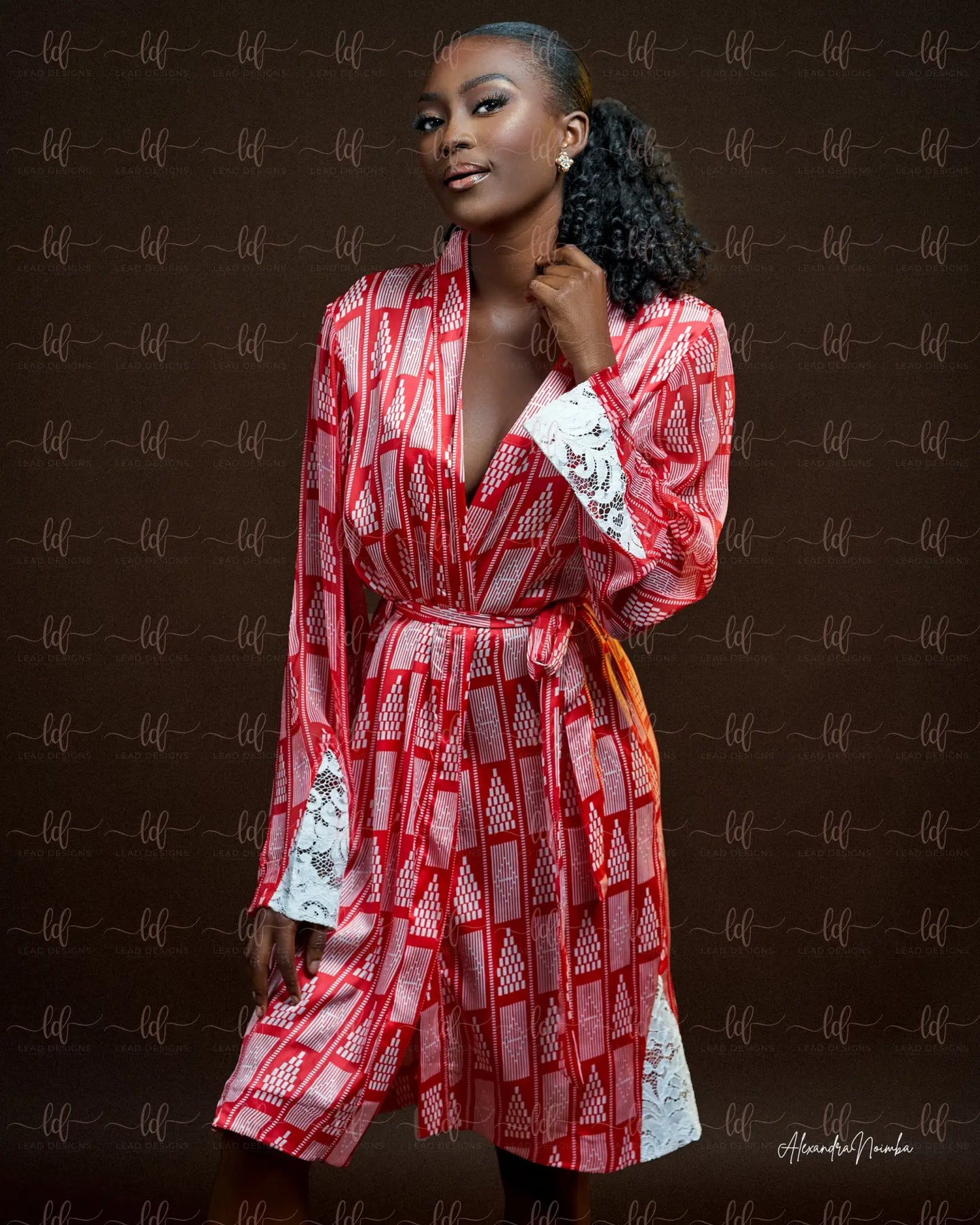 Sika - Silk Satin Robe African Print Robes