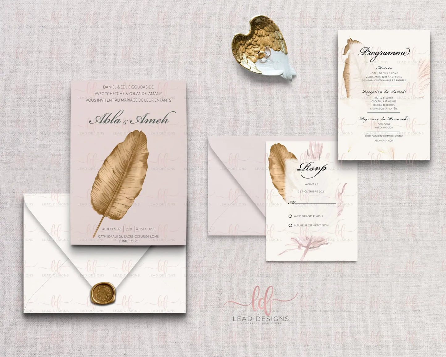 Thats Banana On Gold Wedding Invitation Floral Invitations