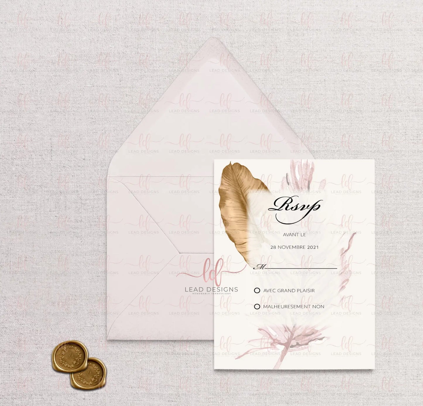 Thats Banana On Gold Wedding Invitation Floral Invitations