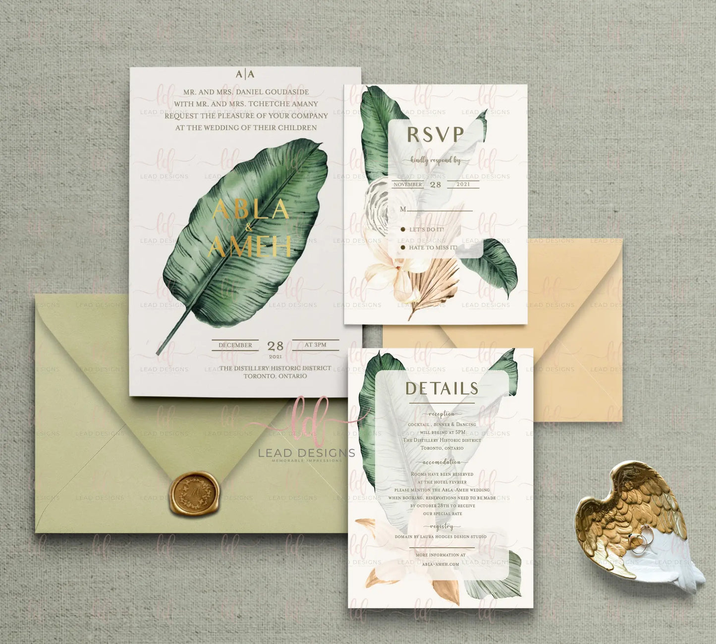 Thats Banana Wedding Invitation Floral Invitations